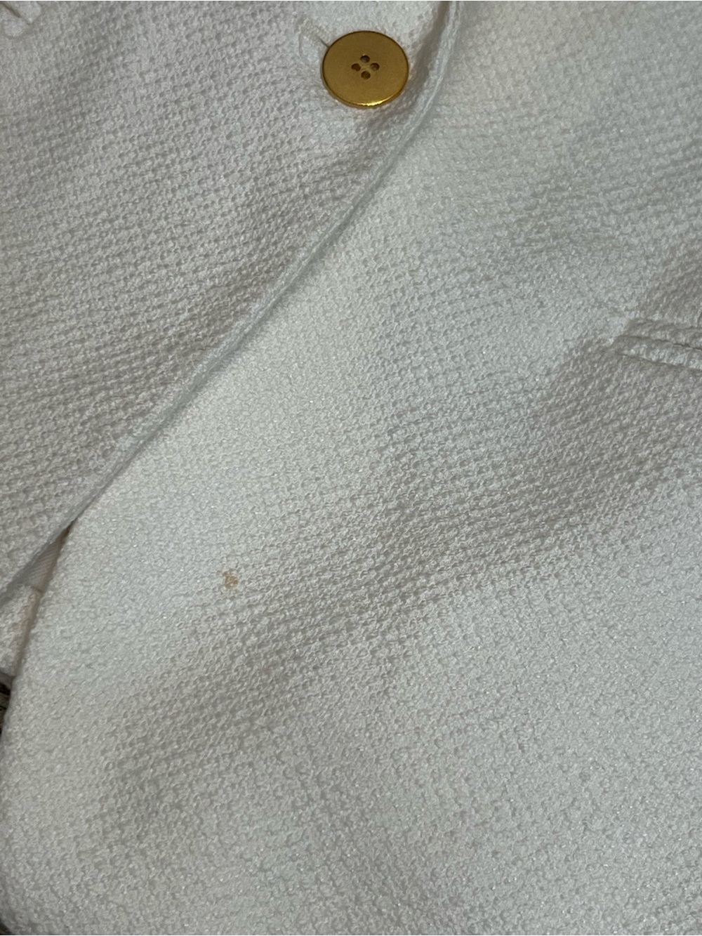 Ann Taylor White Women's Textured Single-Button Blazer - Picture 7 of 13